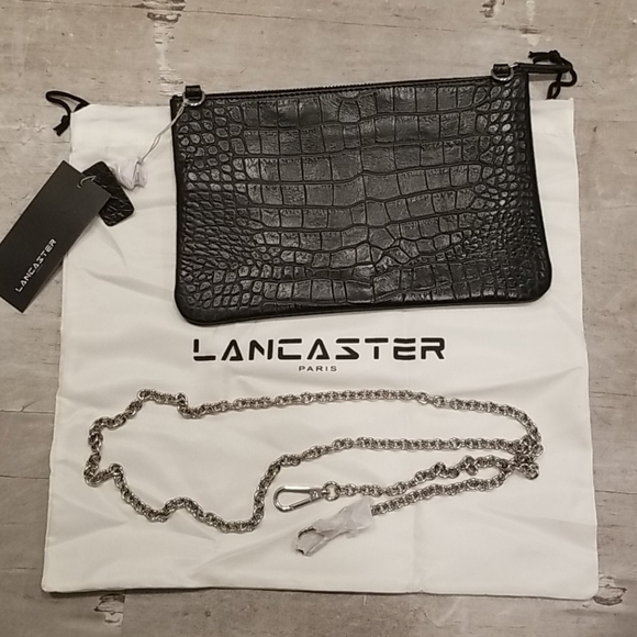 💕LANCASTER PARIS💕 Element Croco Pochette 8" - Picture 7 of 11